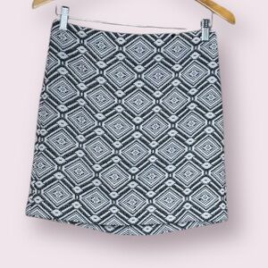 Diamond jacquard mini skirt
